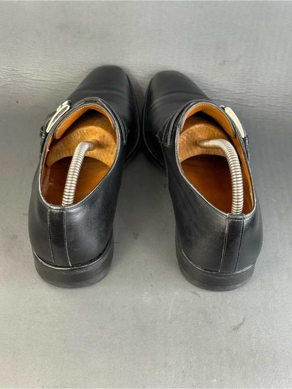 Magnanni Marco black single monk strap Oxford leather shoes men’s size  9.5